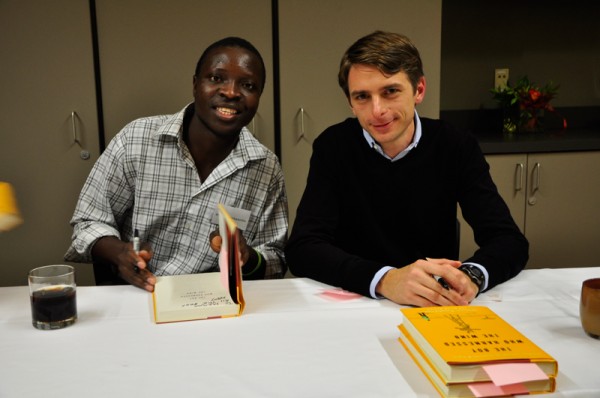 William Kamkwamba and Bryan Mealer at a book signing