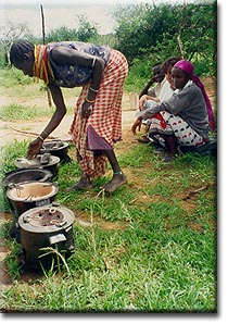 Kenya Ceramic Jiko in use