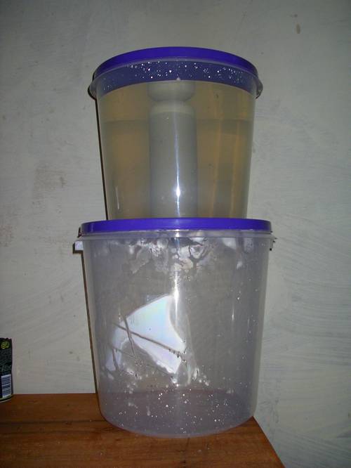 Water filter after setup.