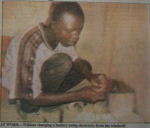 William Kamkwamba of Mastala Village