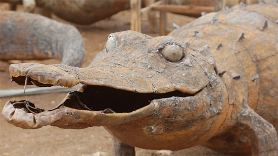 Recycled Sheet Metal Crocodile