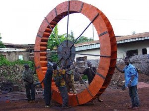 craftskills_waterwheel03 Craftskills - Water wheel at a water project in Cameroon