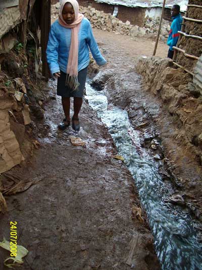 Raw sewage flows above ground