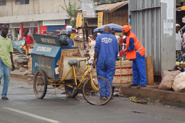 Trash Collecting Trike in Accra Ghana